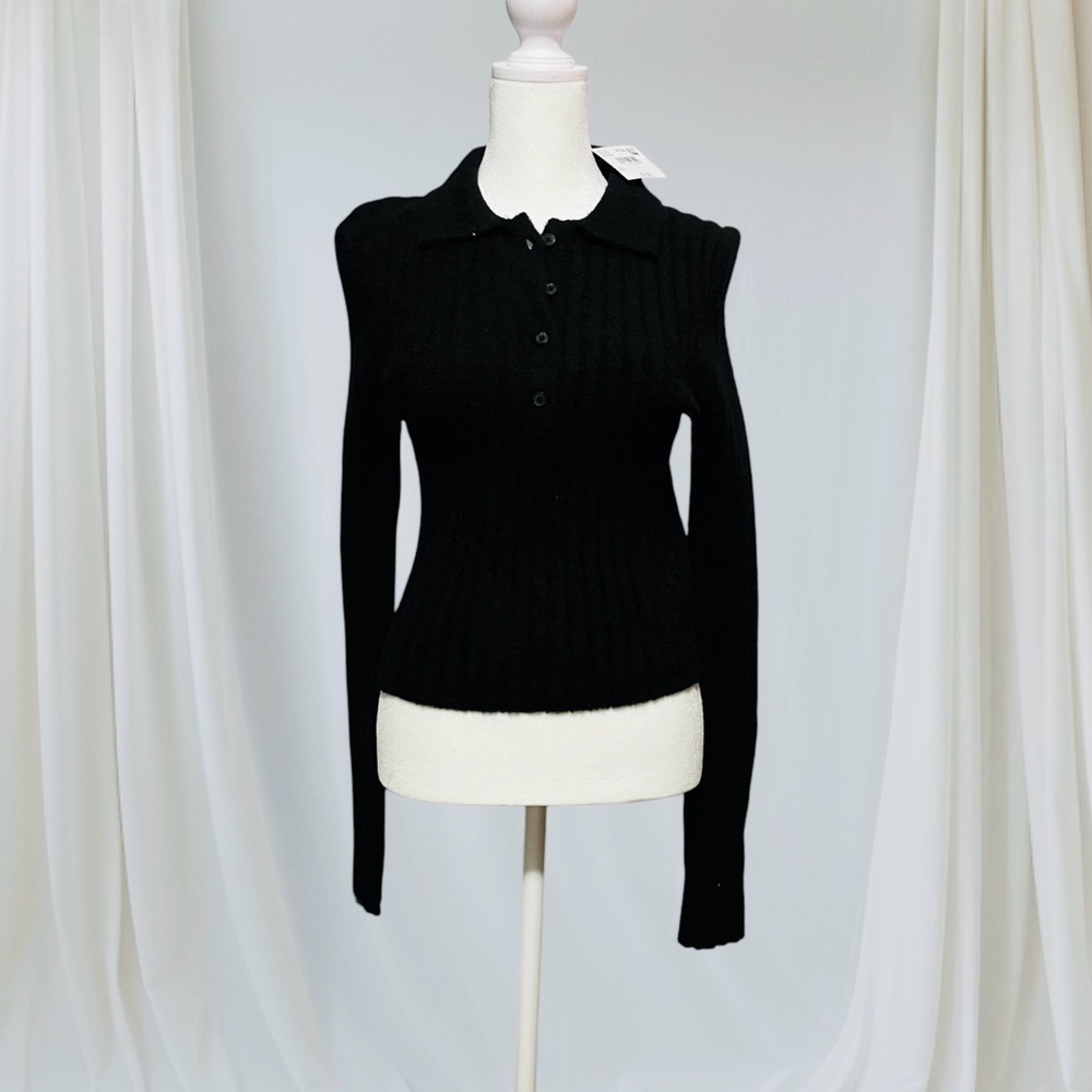 American Eagle Outfitters Black Ribbed Women's Sweater